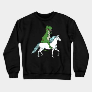 Unicorn Riding Dino Crewneck Sweatshirt